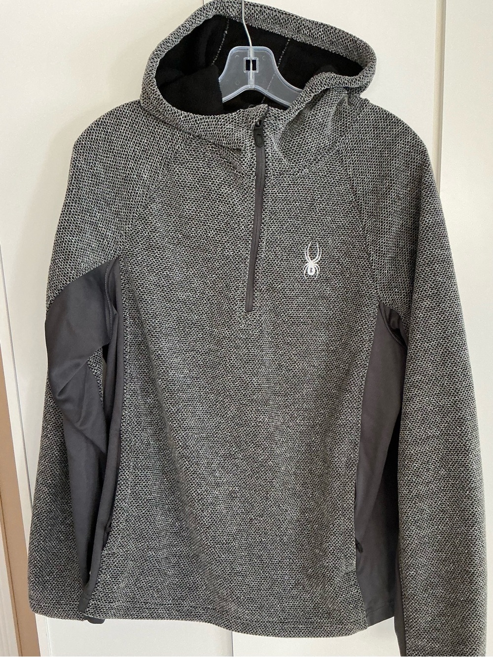 Spyder Black Fleece Pullover with White & Red Logo